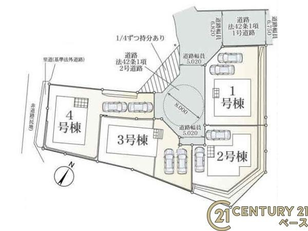 クレイドルガーデン九条町 ３号棟 ／新築一戸建の区画図|■こちらの物件は３号棟です！■