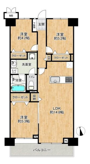 【間取り】 | ライオンズマンション明石大久保