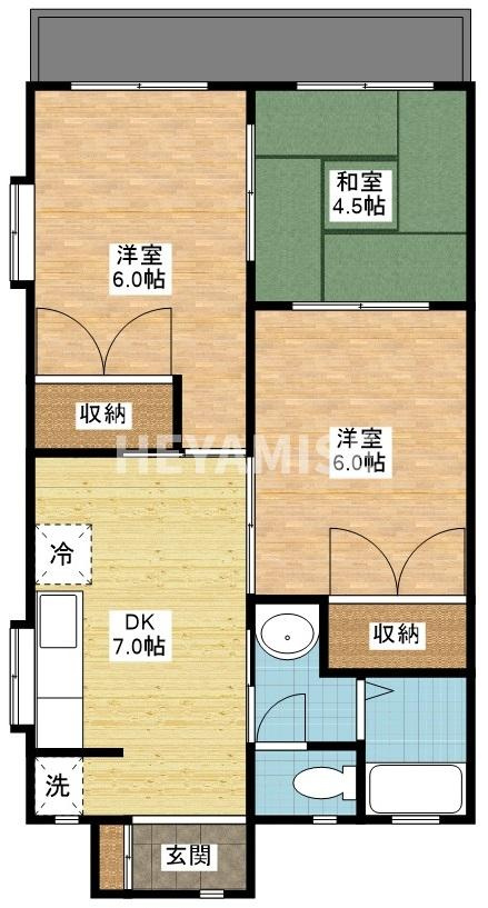 サンヒル城見の間取り