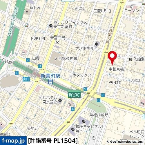 グラーサ銀座イーストの地図