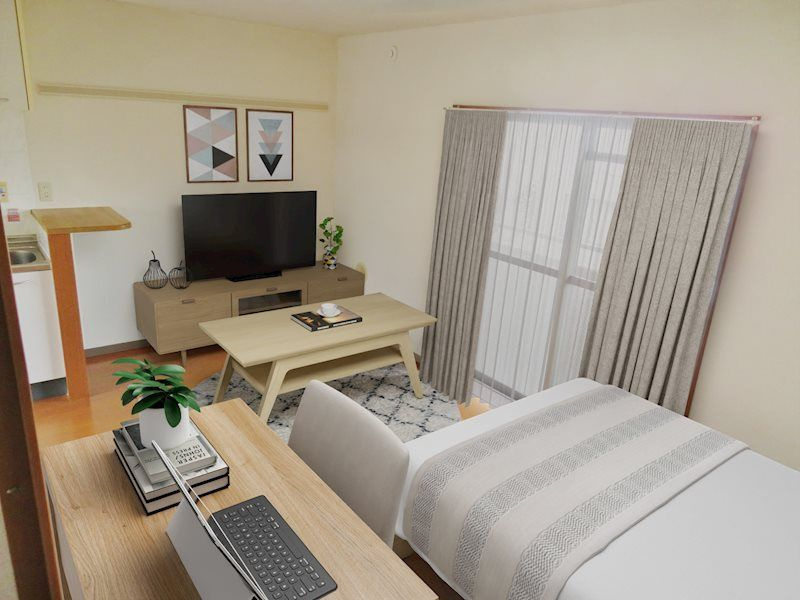 ＭＵスクエア等々力の居間・リビング|※家具レイアウトの参考にして下さい。