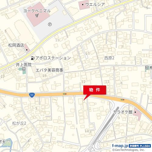 【地図】 | 白草ビル | 50号沿いとなります