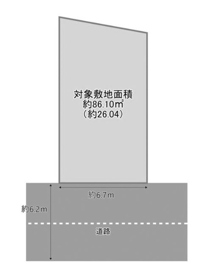 【土地図】 | 亀岡　篠町広田一丁目　建築条件無し売土地