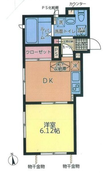 【間取り】 | プチ　ラパンⅡ | プチ　ラパンⅡ　　　洋室6.13帖