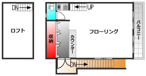 豊中本町2丁目事務所の間取り