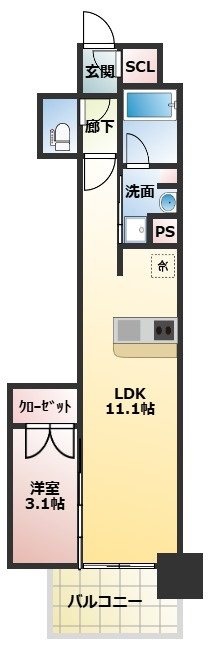 リビオメゾン新大阪の間取り