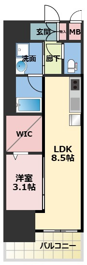 Alivis九条の間取り
