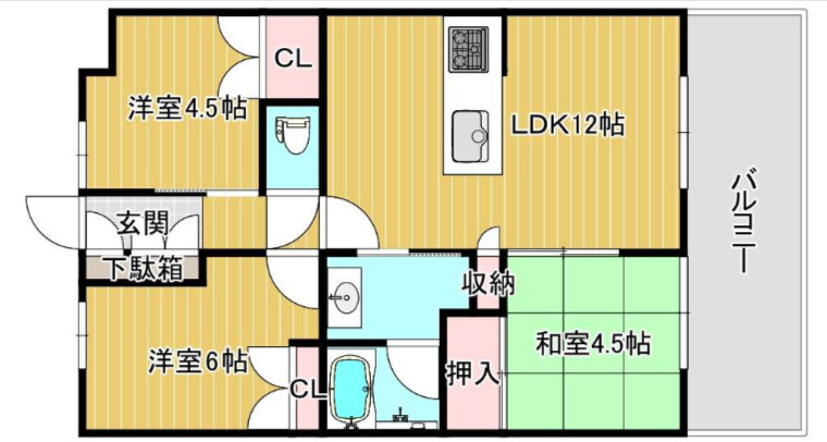 グランマークス久宝寺の間取り