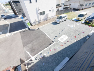 【展望】 | バルコニーから駐車場を望む