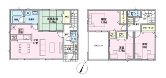 【間取り】 | 甲斐市志田 新築戸建全3棟 2号棟 駅歩7分 敷地60坪 | 2号棟間取り