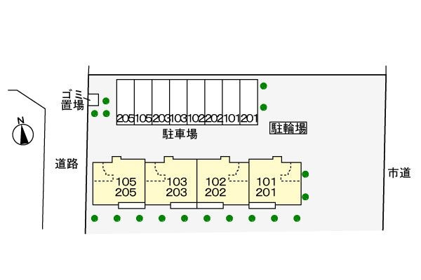 マーベラスの駐車場