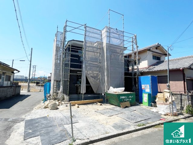 高砂市曽根町　第1期　新築一戸建ての外観|周辺は落ち着いた街並みの住宅地！子育てがしやすい住環境です！まだ未完成ですが、現地でしかわからない事もございます。是非一度ご覧ください。