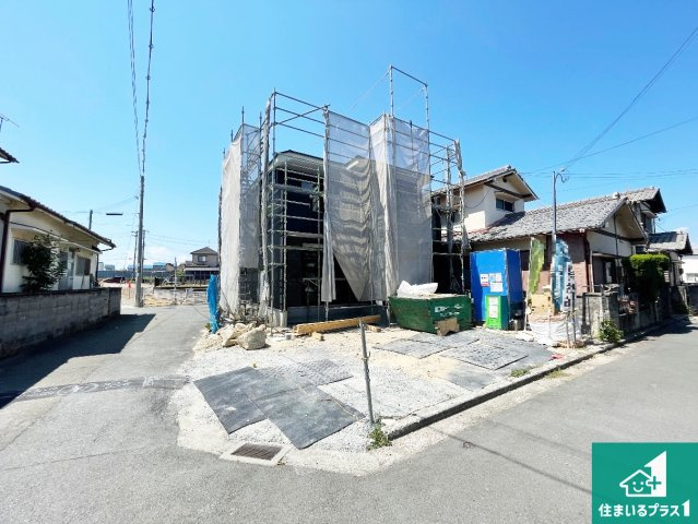 高砂市曽根町　第1期　新築一戸建ての外観|周辺は落ち着いた街並みの住宅地！子育てがしやすい住環境です！まだ未完成ですが、現地でしかわからない事もございます。是非一度ご覧ください。