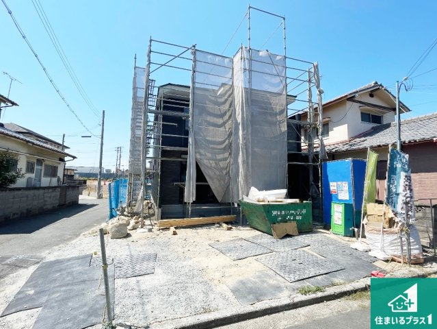 高砂市曽根町　第1期　新築一戸建ての外観|周辺は落ち着いた街並みの住宅地！子育てがしやすい住環境です！まだ未完成ですが、現地でしかわからない事もございます。是非一度ご覧ください。