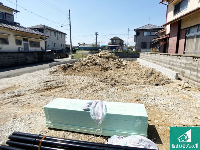 高砂市曽根町　第1期　新築一戸建ての外観|周辺は落ち着いた街並みの住宅地！子育てがしやすい住環境です！まだ未完成ですが、現地でしかわからない事もございます。是非一度ご覧ください。
