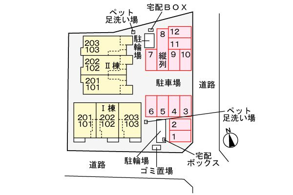ヒカルサ藤枝茶町Ⅱの駐車場