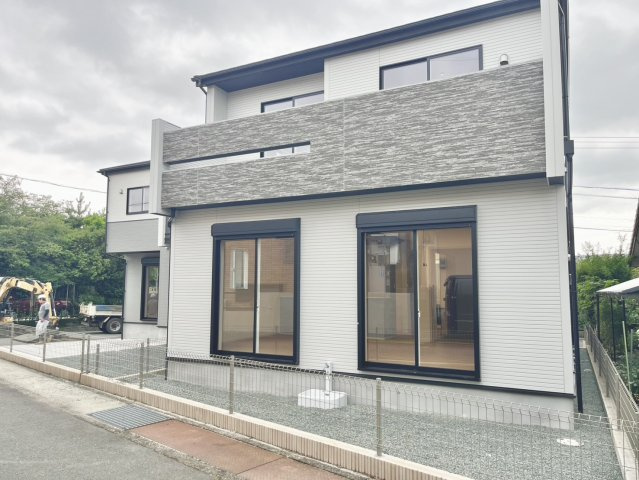 仲介手数料無料 ブルーミングガーデン菊陽町武蔵ヶ丘北1丁目2号棟 武蔵ヶ丘北小・武蔵ヶ丘中の外観|2号棟｜完成済みの外観