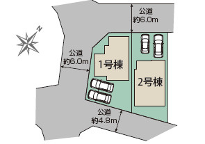 仲介手〇料不要　ブルーミングガーデン菊池郡菊陽町武蔵ヶ丘北１丁目【武蔵ヶ丘小・武蔵ヶ丘中】の区画図