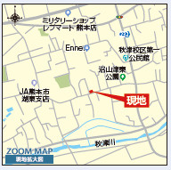 仲介手数料不要　ブルーミングガーデン東区沼山津3丁目【秋津小・東野中】の地図