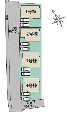 仲介手数料不要　ブルーミングガーデン北区麻生田３丁目【麻生田小・清水中】の区画図