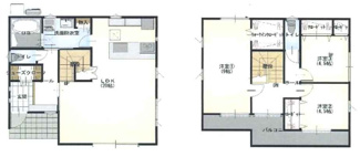 【間取り】 | 木更津市金田東　中古戸建　袖ヶ浦駅 | 暮らしに優しいオール電化住宅。家事・動線に優れた間取り♪
全居室収納スペース完備。ウォークインクローゼット＋シューズインクローゼット収納豊富！