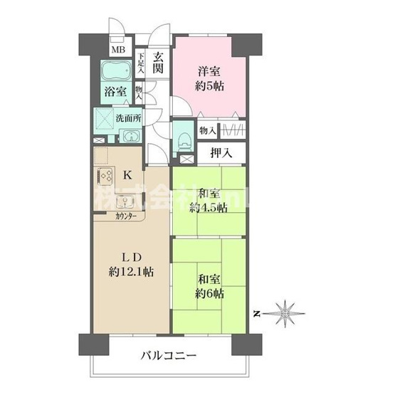 【間取り】 | ファミールハイツ八尾B棟