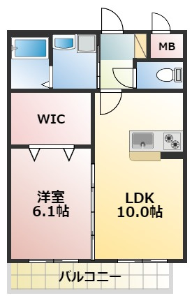 熊本市東区保田窪５丁目の賃貸マンションの間取り