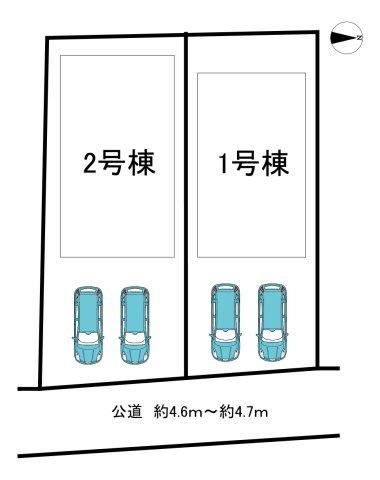 常滑市新田町3丁目　全2棟　2号棟の区画図|全2区画分譲地♪　最終1棟！！