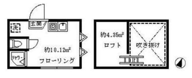 ソフィアリズムの間取り|ロフト付のワンルーム★