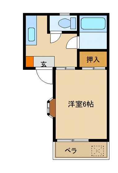 【間取り】 | ユタカハイツ | 1K