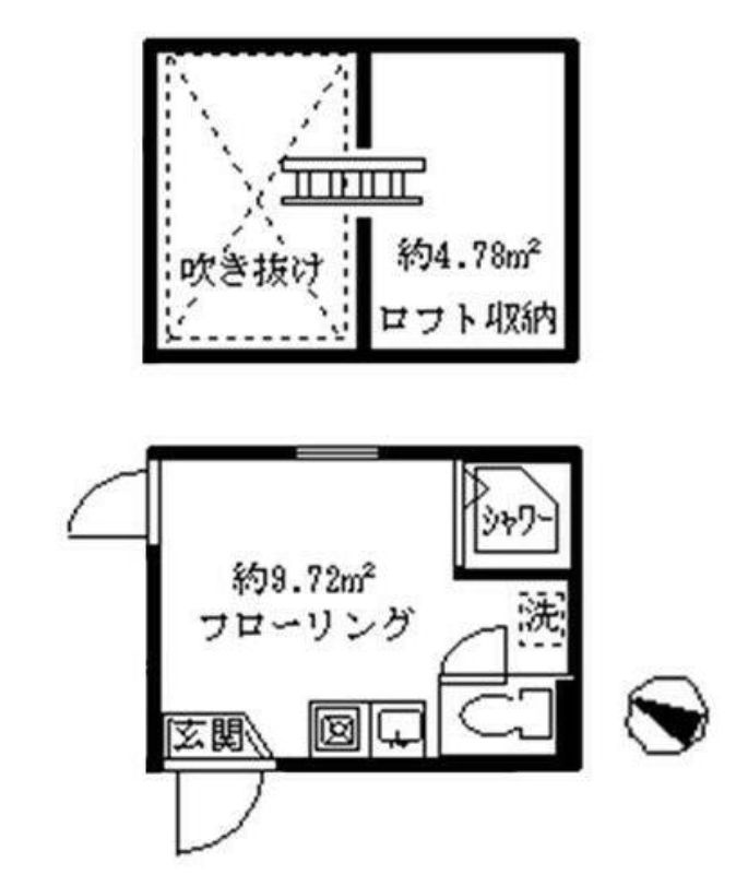 ソフィアポップの間取り|ロフト付のワンルーム★