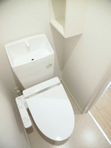 リュエル南陽のトイレ|落ち着いた色調のトイレです