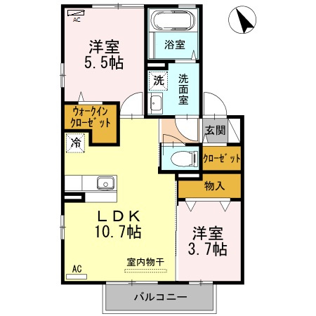 プレミスト　A棟の間取り