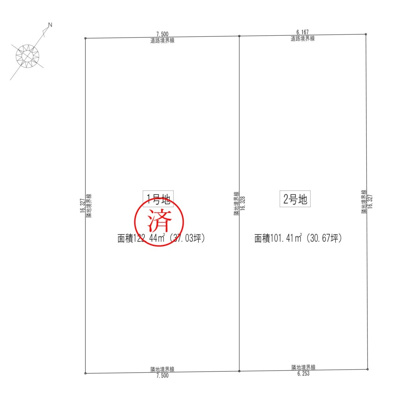 【区画図】 | 駿河区有明町4期　新築戸建　2号地 | 2台並列駐車可能！ゆったりスペースで、駐車も楽ちん♪