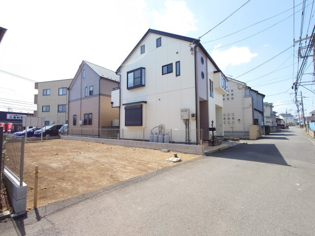 所沢市上安松売地の前面道路含む現地写真