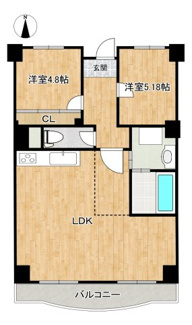 【間取り】 | ジャルダン内田橋 | 間取図　※図面と現況が異なる場合は現況優先といたします。