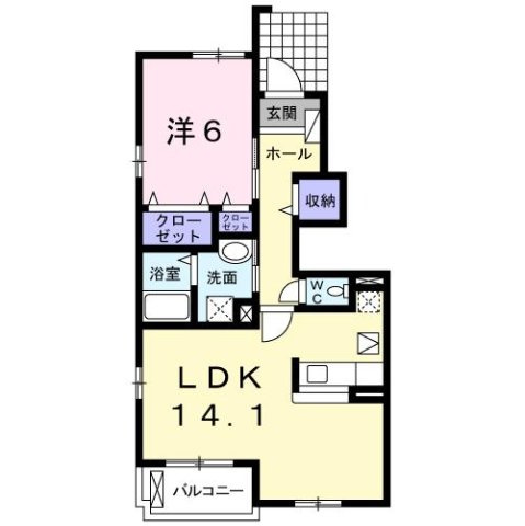 【間取り】 | メゾン　りら　Ｂ