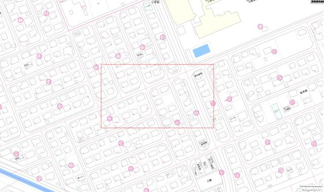 【土地】邑楽郡邑楽町明野　74坪、東小至近※解体更地渡しの土地図