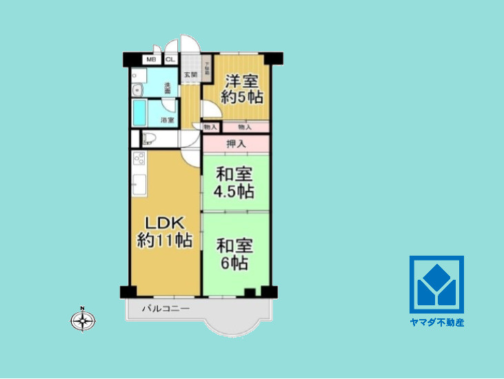 立花グリーンハイツ6号棟の間取り