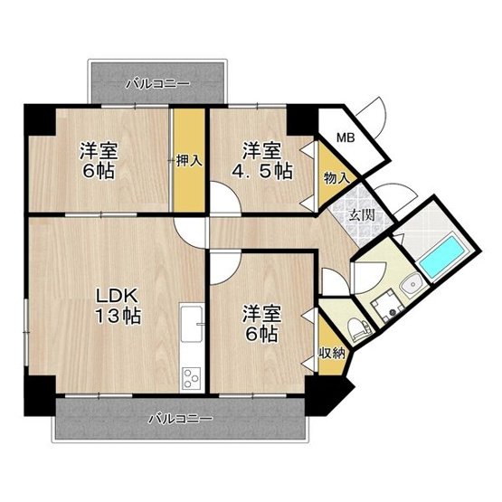 【間取り】 | グランブルー宿屋町