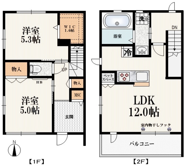 Ｍａｉｓｏｎ　ｄｅ　Ｓａｋｕｒａｓの間取り|【間取り】　人気のメゾネット