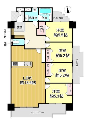 ラ・キャッスル和合の間取り|事前予約にて現地ご見学いただけます！お気軽にお問い合わせください♪ ■株式会社　セキュアハウス■ 住宅ローンに強く、知識、経験豊富なスタッフ在籍 お客様に寄り添い、ご成約後もサポート致します。　　　　