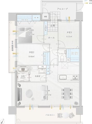 アーデント彦島福浦の間取り