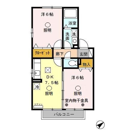 【間取り】 | パティオ　リラ
