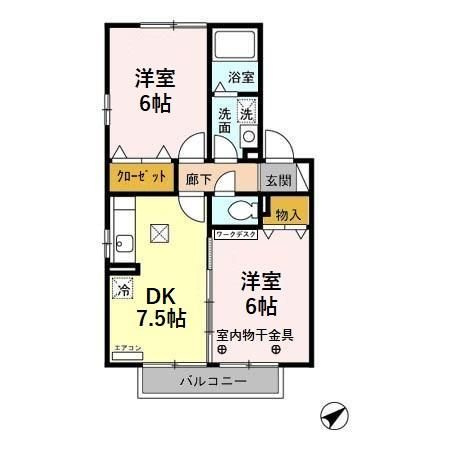 【間取り】 | パティオ　リラ