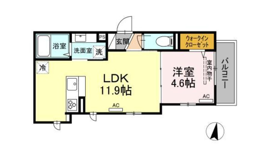 アンジュール高松の間取り