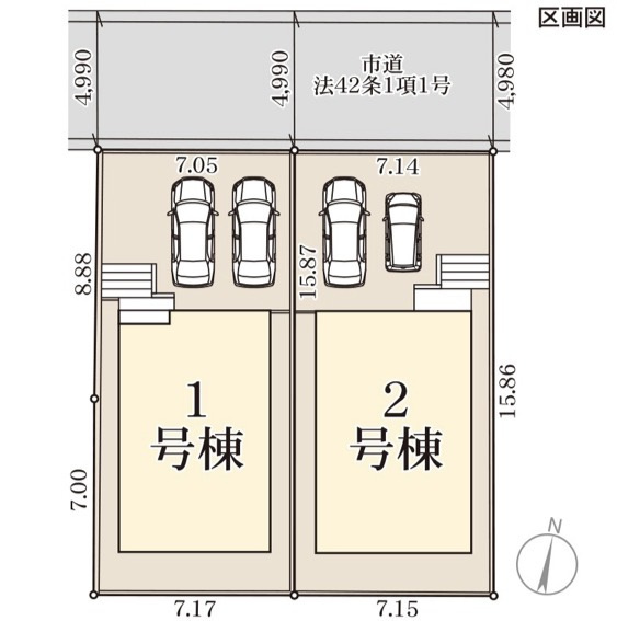 リーブルガーデン鹿児島市大明丘の区画図
