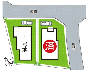 ★12(土)13(日)現地見学可能！★京都市山科区御陵檀ノ後　第1期　ラスト1邸の区画図|全2区画