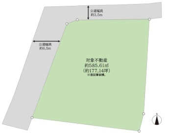 川越市豊田本2丁目　建築条件なし売地　JR川越線『西川越駅』徒歩18分　【大東東小学区】の区画図