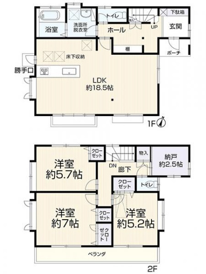 【間取り】 | アトムセレクト船橋市旭町1丁目中古戸建て